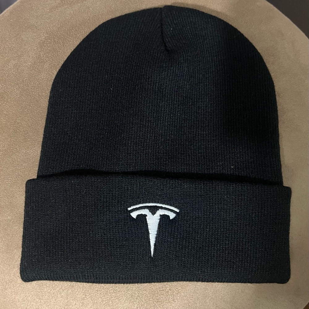 Tesla Black Beanie